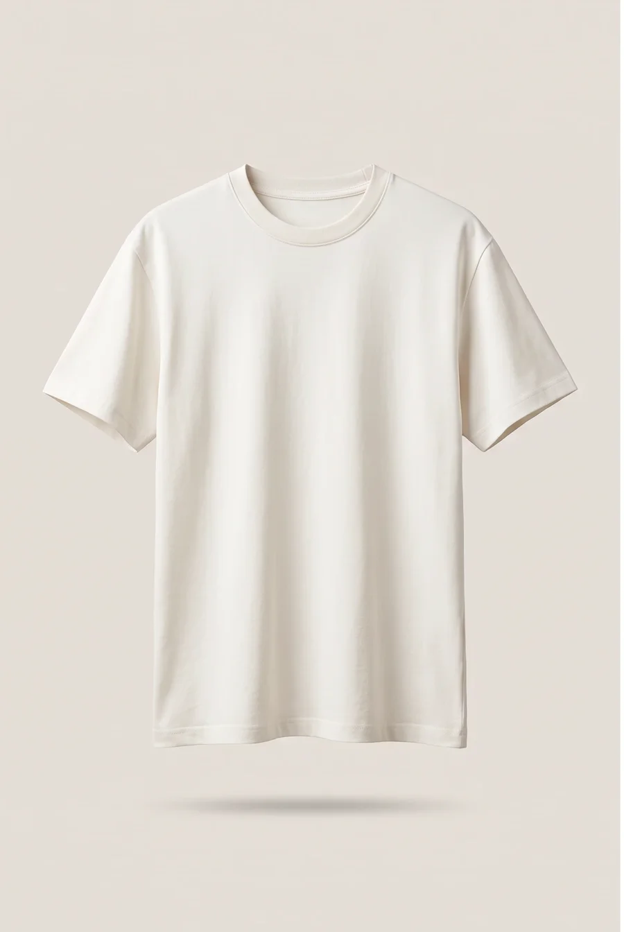 The Everyday Tee in Chalk, front view