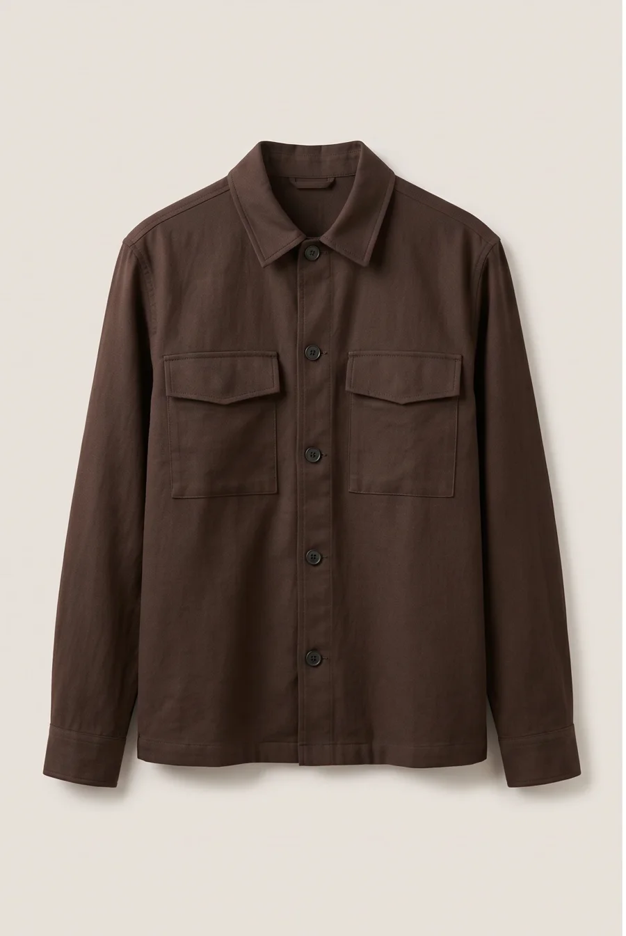 The Studio Jacket in Chocolate, front view
